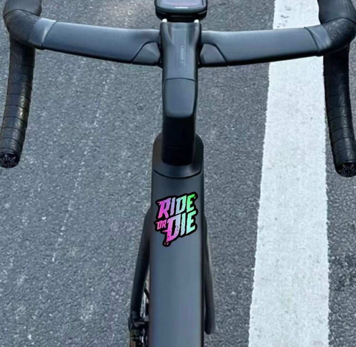 5PCS "RIDE OR DIE" Bicycle Sticker Waterproof PET, Used For Scratch Resistant And Colorful Decorative Bicycle Frame Stickers, Suitable For Road Bikes, Bicycles, Mountain Bikes, Riding Decoration Accessories, Ideal Choice For DIY Enthusiasts And Cycling En